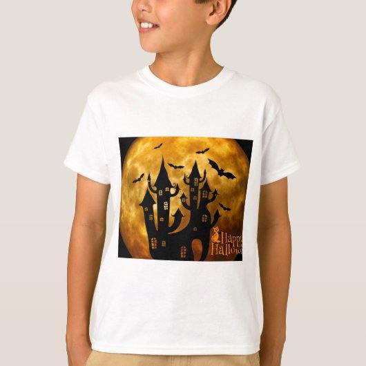 Happy Halloween (volledige maan) T-shirt (Voorkant)