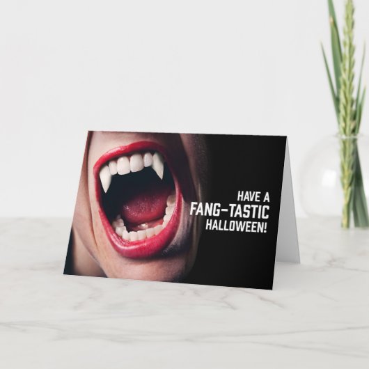 Happy Halloween voor iedereen Vampire Fangs Humor Feestdagen Kaart (Voorkant)