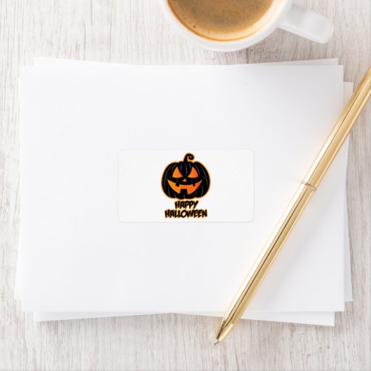 Happy Halloween voor mannen en vrouwen - Pumpkin H Etiket (Insitu)
