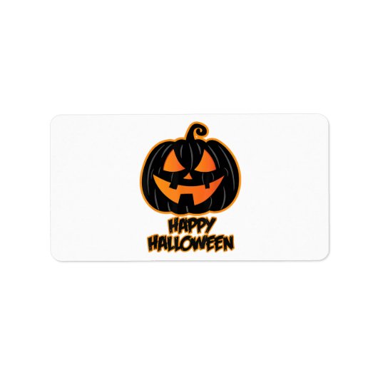 Happy Halloween voor mannen en vrouwen - Pumpkin H Etiket (Voorkant)