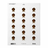 Happy Halloween voor mannen en vrouwen - Pumpkin H Etiket (Full Sheet)