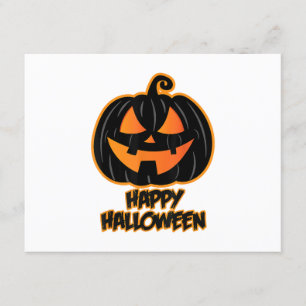 Happy Halloween voor mannen en vrouwen - Pumpkin H Informatiekaartje