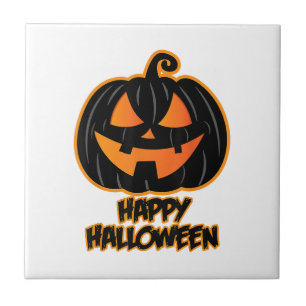 Happy Halloween voor mannen en vrouwen - Pumpkin H Tegeltje