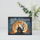 Happy Halloween | Vreselijk spookhuis Briefkaart (Staand voorkant)