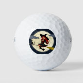 Happy Halloween vriendelijke heks golfballen (Voorkant)