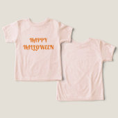 Happy Halloween Vrouwen Sinaasappel Zwart (Ontwerp Voorkant & Achterkant)