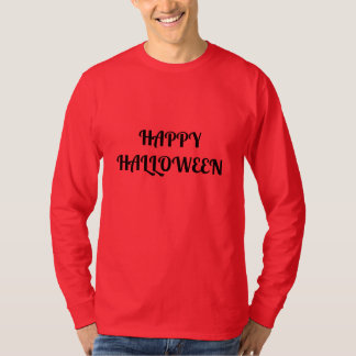 Happy Halloween Vrouwen Sinaasappel Zwart T-shirt