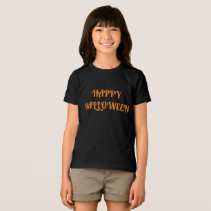 Happy Halloween Vrouwen Sinaasappel Zwart Tri-Blend Shirt