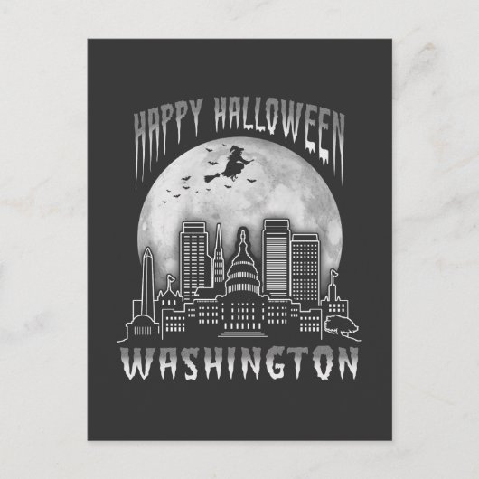 Happy Halloween Washington DC Briefkaart (Voorkant)