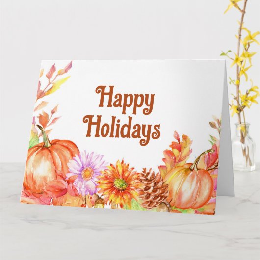 Happy Halloween Watercolor Kaart (Gele Bloem)