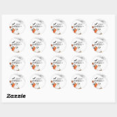 Happy Halloween Waterverf Ghost Ronde Sticker (Vel)