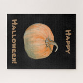 Happy Halloween Waterverf Pumpkin Legpuzzel (Horizontaal)