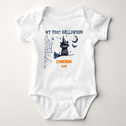 Happy Halloween Waterverf Romper (Voorkant)