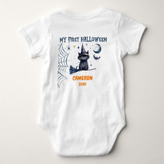 Happy Halloween Waterverf Romper (Achterkant)