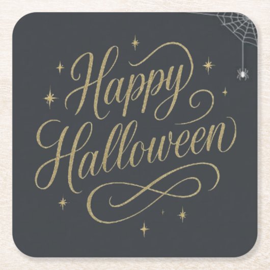 Happy Halloween Web Kartonnen Onderzetters (Voorkant)