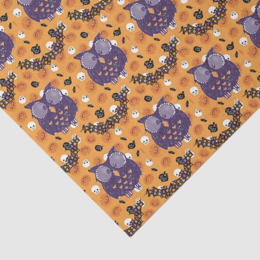 Happy Halloween-weefselpapier, Owl Tissuepapier (Detail)