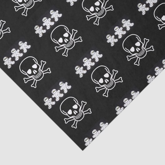 Happy Halloween-weefselpapier, schedel Tissuepapier (Detail)