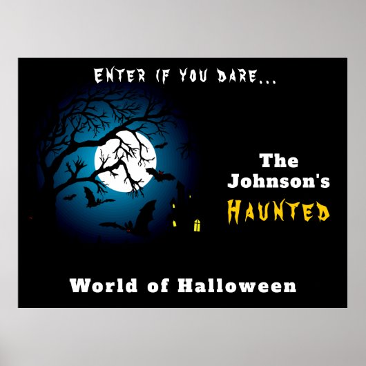 Happy Halloween | Welcome to Scary Haunted House Poster (Voorkant)