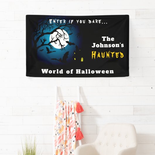 Happy Halloween | Welkom in de Scary Haunted House Spandoek (Insitu)