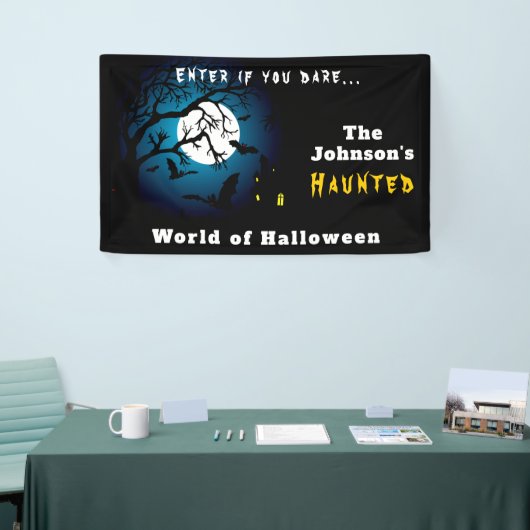 Happy Halloween | Welkom in de Scary Haunted House Spandoek (Beurs)