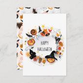 Happy Halloween Wenskaart (Voorkant / Achterkant)