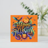 Happy Halloween Wenskaart (Staand voorkant)