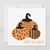 Happy Halloween Wenskaart | Geo Pumpkins Bedankkaart (Voorkant)