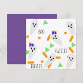 Happy Halloween Wenskaart | Ghost Confetti Bedankkaart (Voorkant / Achterkant)