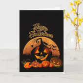Happy Halloween Wenskaart Kaart (Gele Bloem)