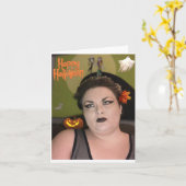 Happy Halloween Wenskaart Kaart (Gele Bloem)