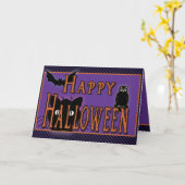 Happy Halloween Wenskaart Kaart (Gele Bloem)