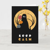 Happy Halloween Wenskaart Kaart (Gele Bloem)