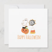 Happy Halloween Wenskaart | Koekjesbehandelingen Bedankkaart (Voorkant)
