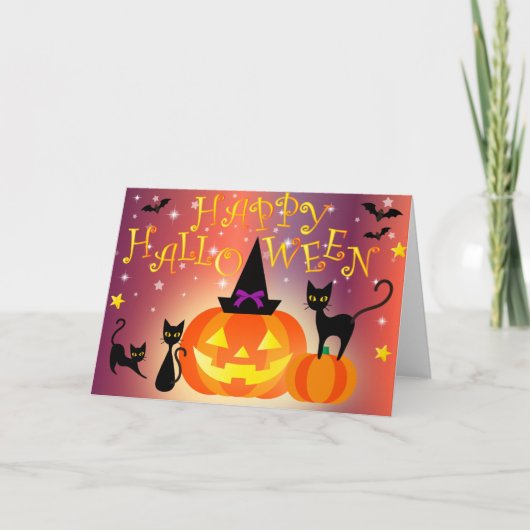 Happy Halloween Wenskaart leeg Feestdagen Kaart (Voorkant)