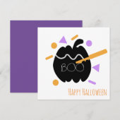 Happy Halloween Wenskaart | Pompoencarving Bedankkaart (Voorkant / Achterkant)