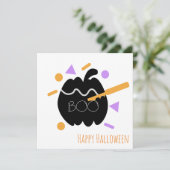 Happy Halloween Wenskaart | Pompoencarving Bedankkaart (Staand voorkant)