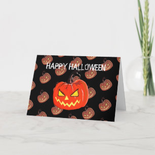Happy Halloween Wenskaart Pumpkin Art Kaart