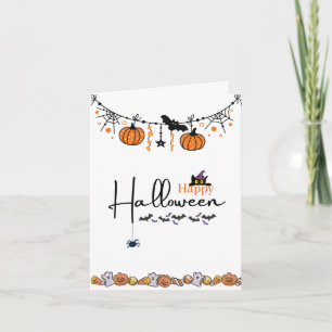 Happy Halloween Wenskaart Schattigee Spooky kaart