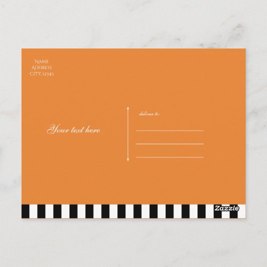 Happy Halloween Whimsical Smily Pumpkins Greeting Briefkaart (Achterkant)