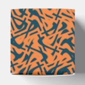 Happy Halloween Whimsical Text Cube Favor Box Bedankdoosjes (Bovenkant)