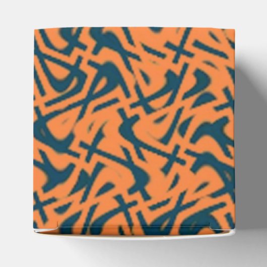 Happy Halloween Whimsical Text Cube Favor Box Bedankdoosjes (Bovenkant)