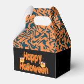 Happy Halloween Whimsical Text Gable Favor Box Bedankdoosjes (Voorkant Zijde)