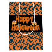 Happy Halloween Whimsical Text Gift Bags Medium Cadeauzakje (Achterkant)
