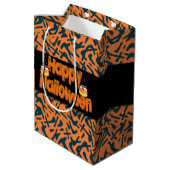 Happy Halloween Whimsical Text Gift Bags Medium Cadeauzakje (Achterkant Gekanteld)