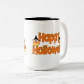 Happy Halloween Whimsical Text Mok (Voorkant rechts)
