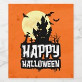 Happy Halloween Wijn Etiket (Enkel label)