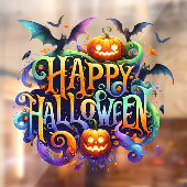 Happy Halloween Window Cling Raamsticker (Vel 2)
