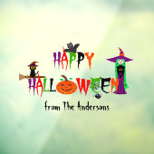 Happy Halloween Window Cling Raamsticker (Vel 3)