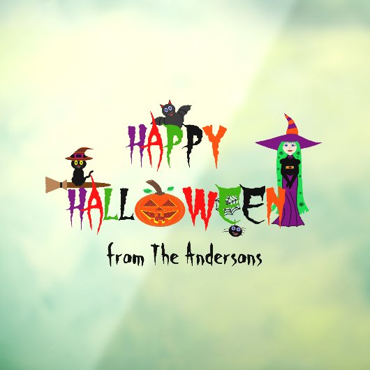 Happy Halloween Window Cling Raamsticker (Vel 3)