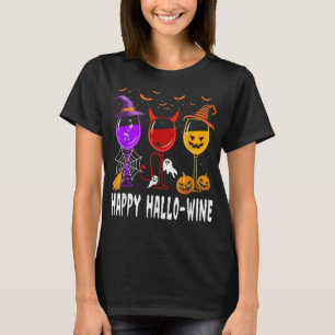 Happy Halloween Wine Glased Witch Pumpkin Costume T-shirt